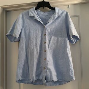 Blue button up